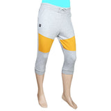 Men's Fancy Terry 3Qtr, Heather Grey / Gold, Men, Shorts, Chase Value, Chase Value