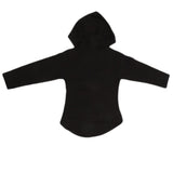 Girls Full Sleeves Hooded T-Shirt With Stone - Black, Kids, Girls T-Shirts, Chase Value, Chase Value
