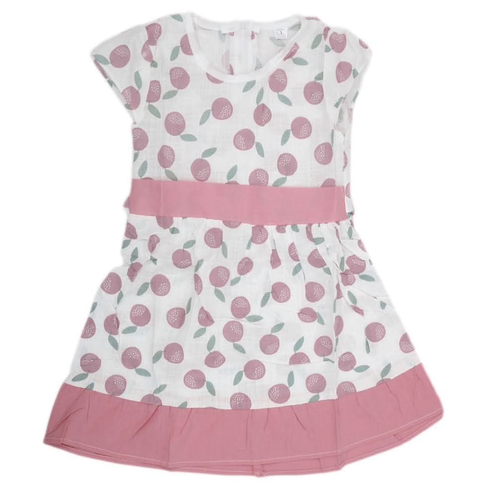 Girls Cotton Frock - T-Pink, Kids, Girls Frocks, Chase Value, Chase Value