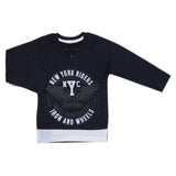 Boys Full Sleeves T-Shirt - Navy Blue, Kids, Boys T-Shirts, Chase Value, Chase Value