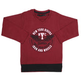 Boys Full Sleeves T-Shirt - Maroon, Kids, Boys T-Shirts, Chase Value, Chase Value