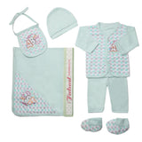 Newborn Gift Set 5Pcs - Cyan, Kids, Gift Set, Chase Value, Chase Value