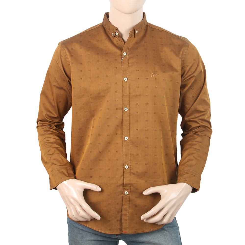 Men's Full Sleeves Casual Shirt - Brown, Men, Shirts, Chase Value, Chase Value