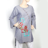 Women's Cross Neck Patti Kurti - Navy Blue, Women, Ready Kurtis, Chase Value, Chase Value