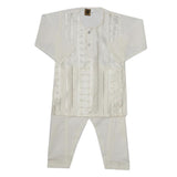 Newborn Boys kurta Shalwar Suits - Off White, Kids, NB Boys Shalwar Suits, Chase Value, Chase Value