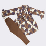 Girls Full Sleeves Suit - Brown, Kids, Girls Sets And Suits, Chase Value, Chase Value