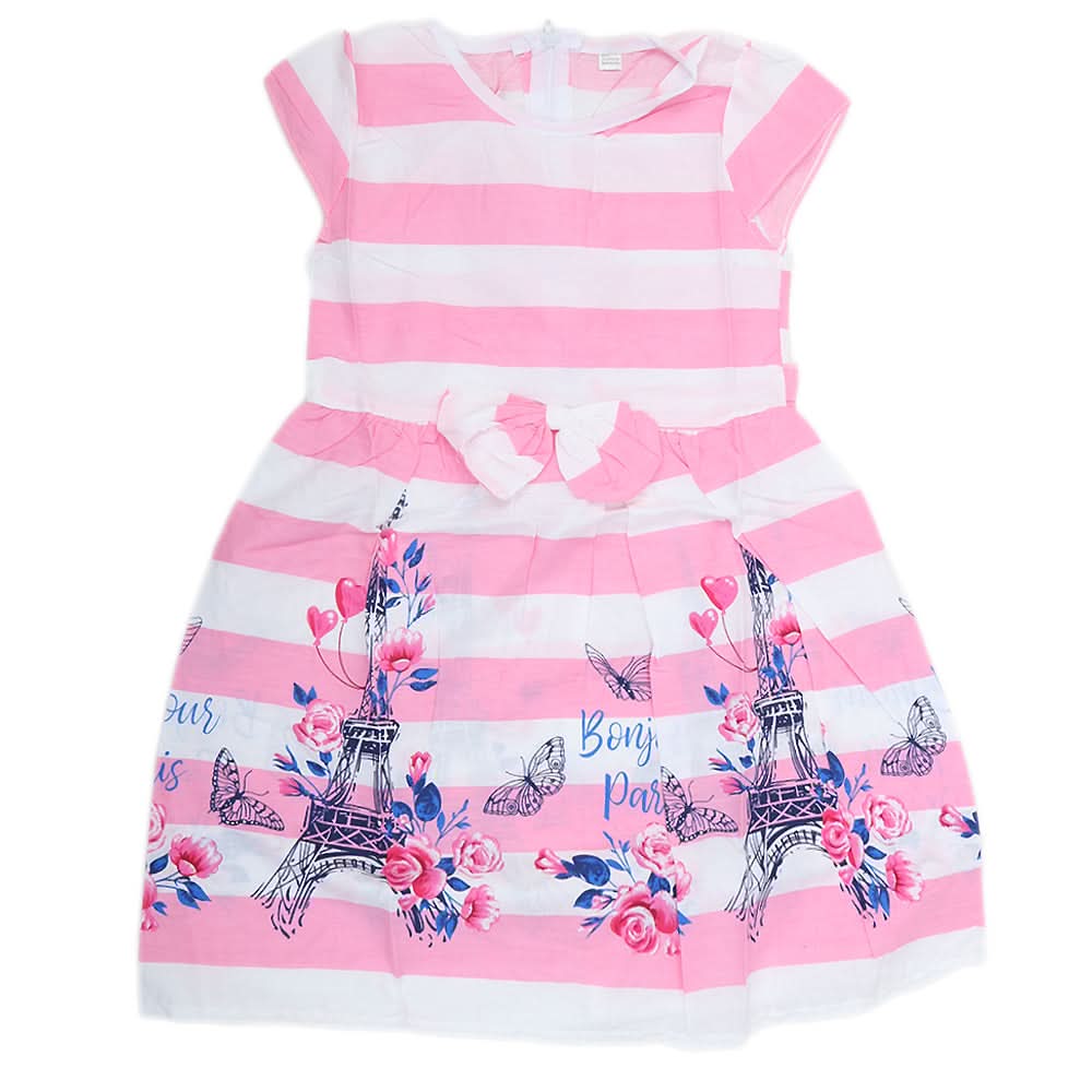 Girls Cotton Frock - Pink, Kids, Girls Frocks, Chase Value, Chase Value