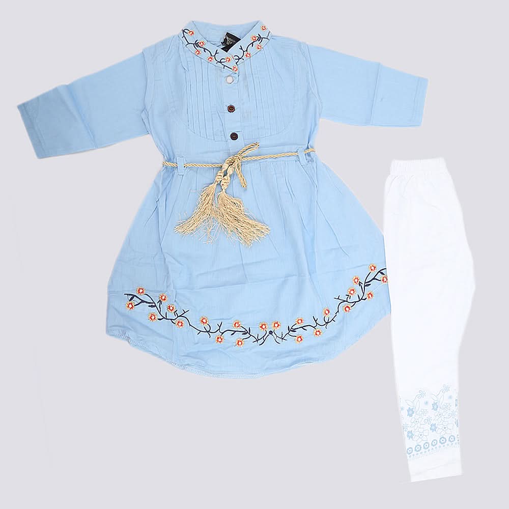 Girls Full Sleeves Suit - Blue, Kids, Girls Sets And Suits, Chase Value, Chase Value