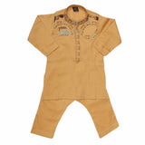 Newborn Boys kurta Shalwar Suits - Beige, Kids, NB Boys Shalwar Suits, Chase Value, Chase Value