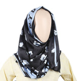 Women's Printed Scarf Silk - Black, Women, Shawls And Scarves, Chase Value, Chase Value