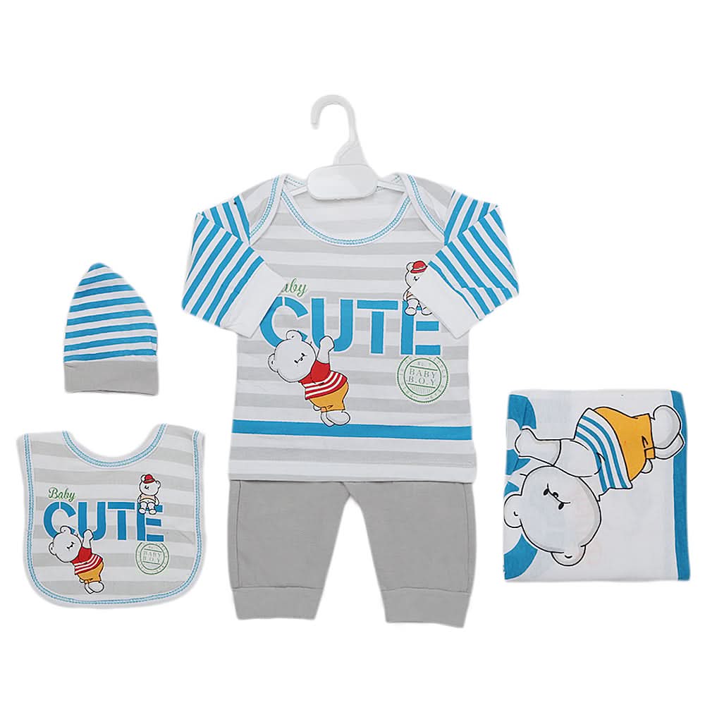 Newborns Boys Full Sleeves Suit - Blue, Kids, New Born Boys Sets And Suits, Chase Value, Chase Value