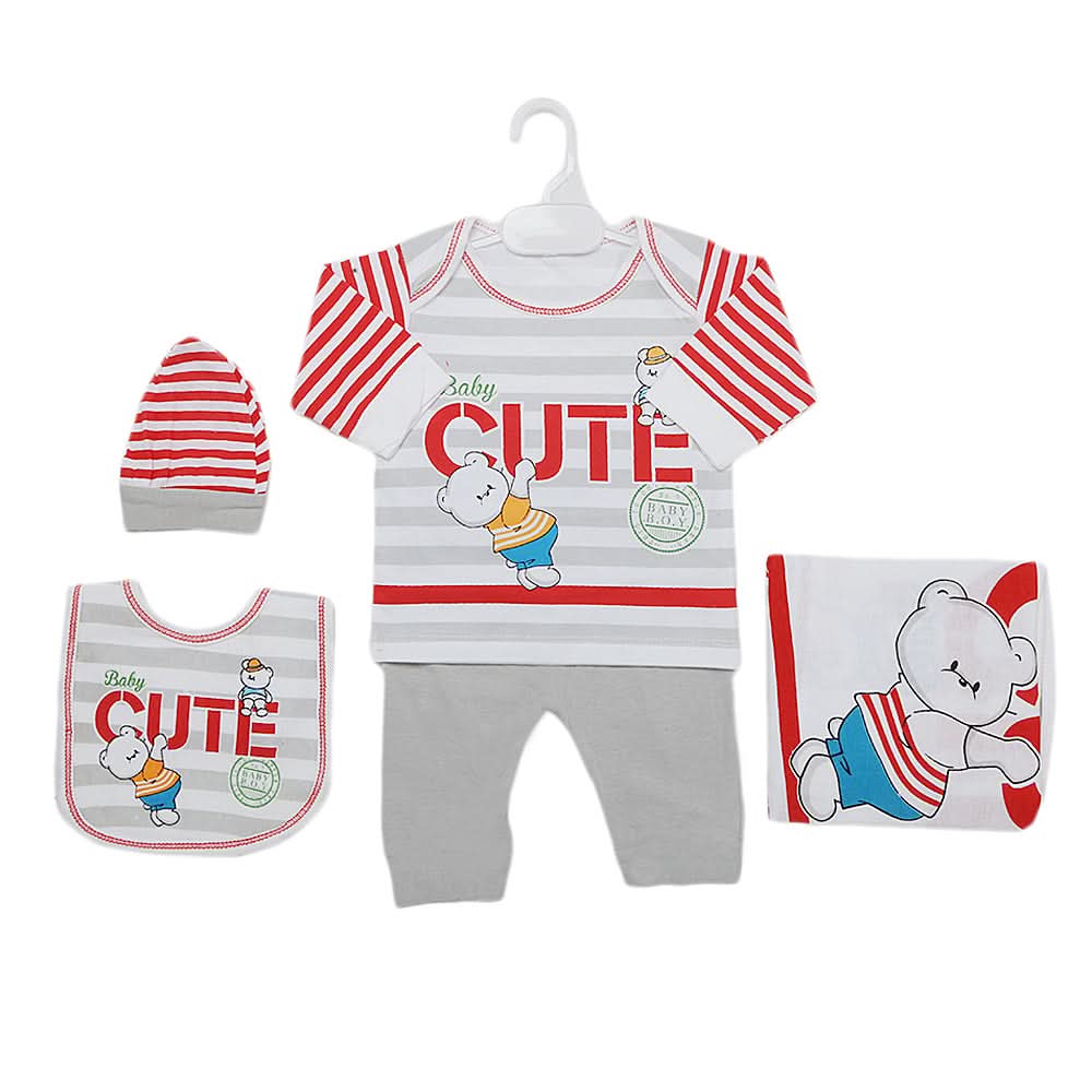 Newborns Boys Full Sleeves Suit - Red, Kids, New Born Boys Sets And Suits, Chase Value, Chase Value