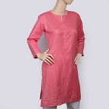 Women's Plain Khaddar Kurti - Peach, Women, Ready Kurtis, Chase Value, Chase Value