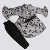 Girls Full Sleeves Suit With Tights - Black, Kids, Girls Sets And Suits, Chase Value, Chase Value