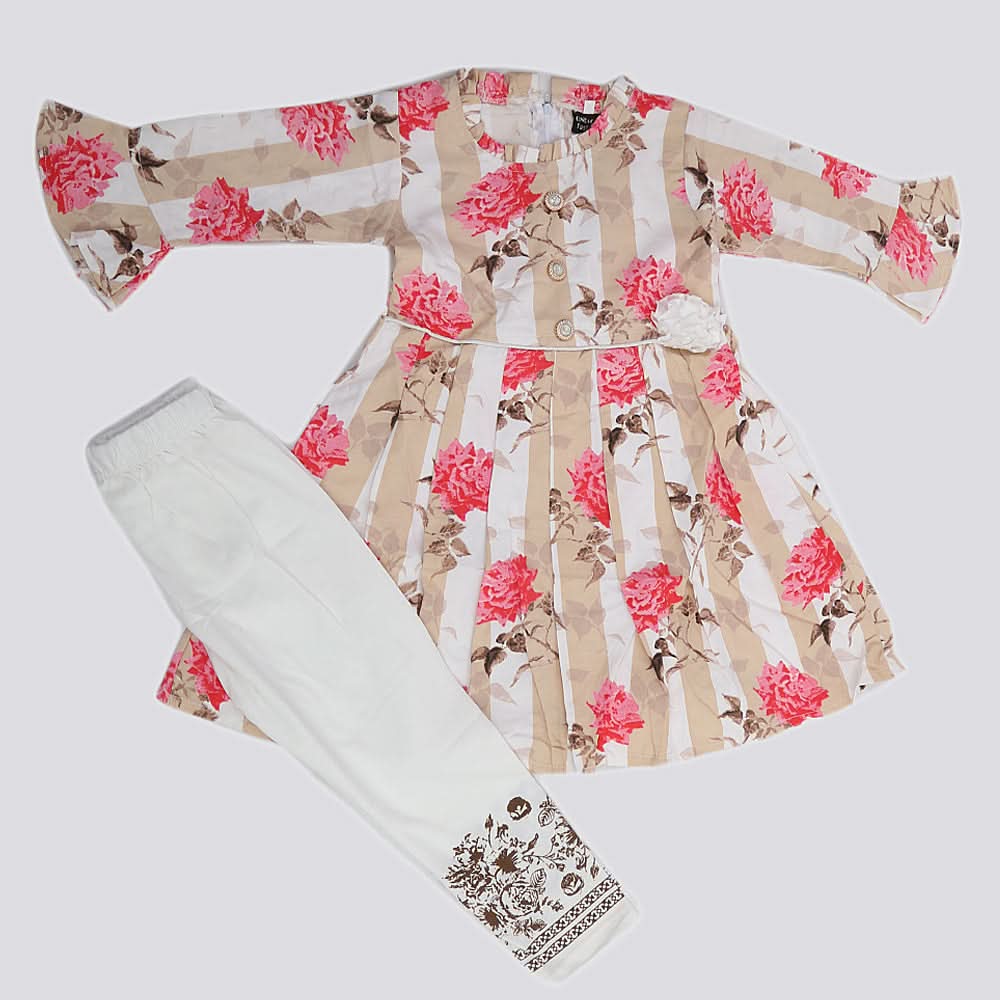 Girls Full Sleeves Suit With Tights - Multi, Kids, Girls Sets And Suits, Chase Value, Chase Value