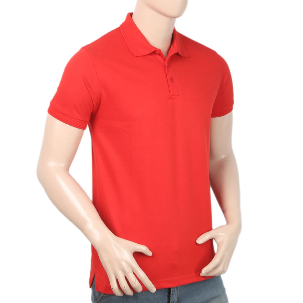 Men's Half Sleeves Polo T-Shirt - Red, Men, T-Shirts And Polos, Chase Value, Chase Value