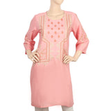 Women's Embroidered Kurti- 09 - Pink, Women, Ready Kurtis, Chase Value, Chase Value