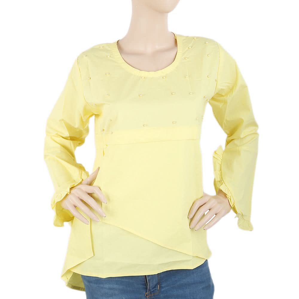 Women's Full Sleeves Top - Yellow, Women, T-Shirts And Tops, Chase Value, Chase Value