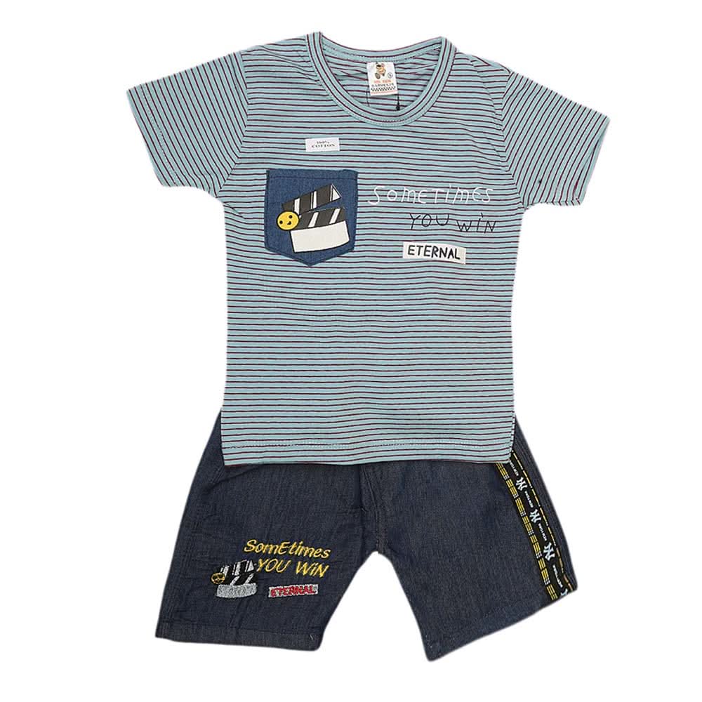 Boys Half Sleeves Suit (2207) - Blue, Kids, Boys Sets And Suits, Chase Value, Chase Value