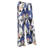 Women's Flower Printed Trouser - Navy Blue, Women, Pants & Tights, Chase Value, Chase Value