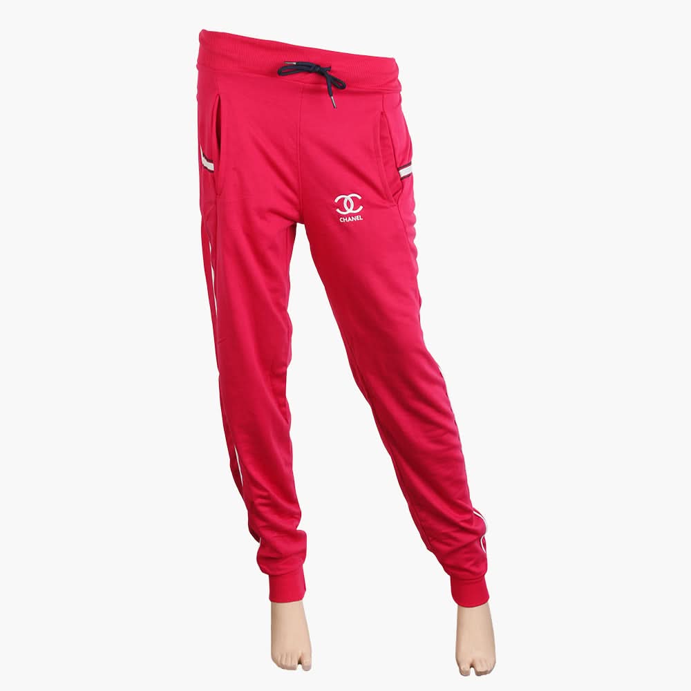 Women's Fancy Terry Trouser - Dark Pink, Women Pants & Tights, Chase Value, Chase Value