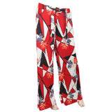 Women's Flower Printed Trouser - Red, Women, Pants & Tights, Chase Value, Chase Value