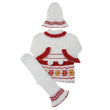 Newborn Girls Irani Suit - Red, Kids, NB Girls Sets And Suits, Chase Value, Chase Value