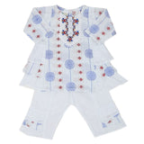 Newborn Girls Half Sleeves Suit - Sky Blue, Kids, Newborn Girls Sets And Suits, Chase Value, Chase Value