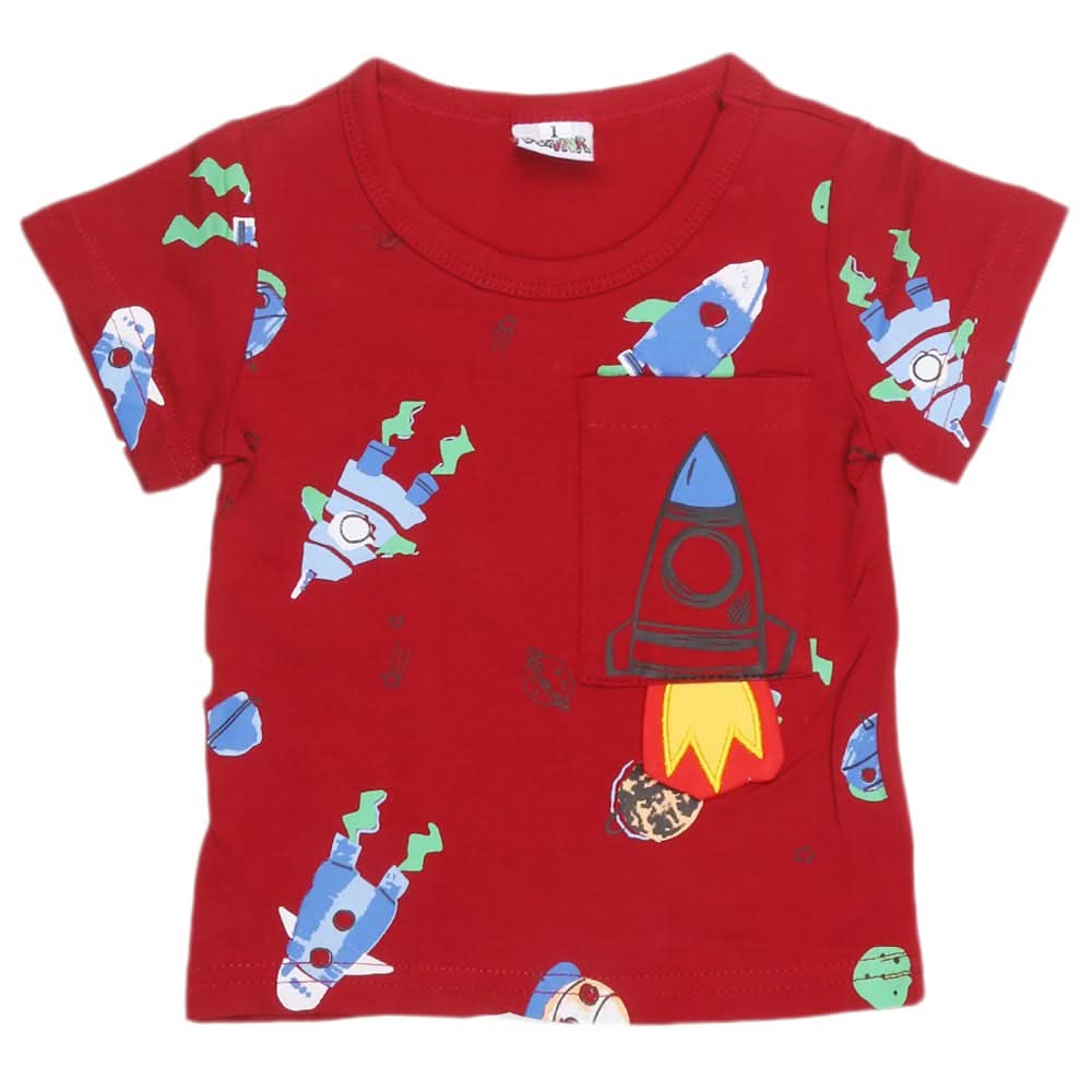 Newborn Boys T-Shirt - Maroon - test-store-for-chase-value