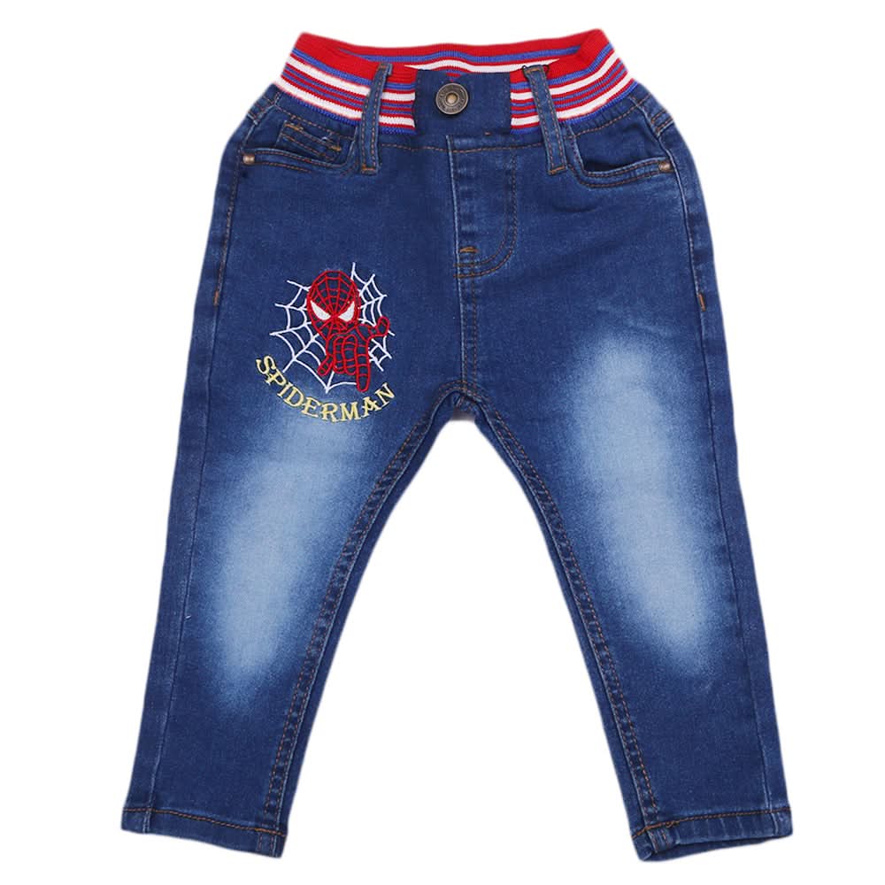 Boys Satin Rib Jeans - Blue, Boys Pants, Chase Value, Chase Value