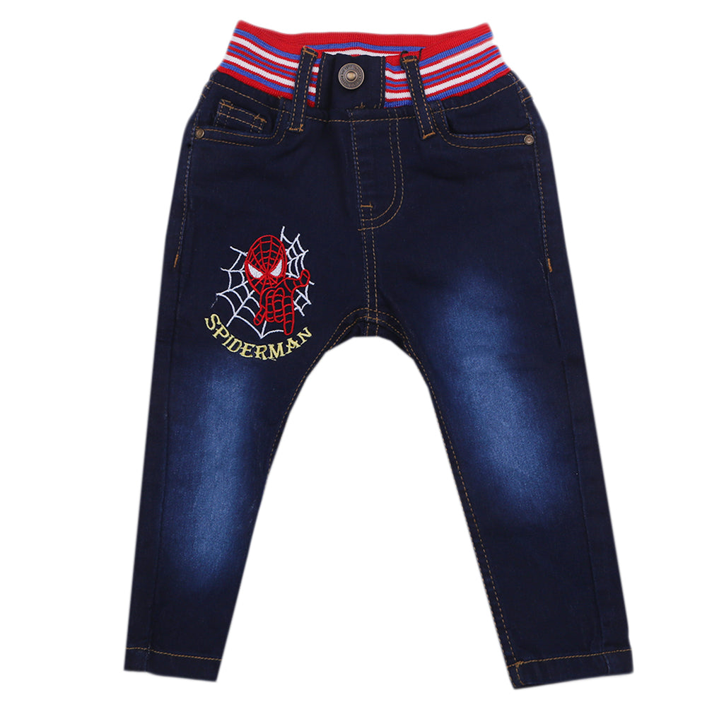 Boys Satin Rib Jeans - Dark Blue, Boys Pants, Chase Value, Chase Value
