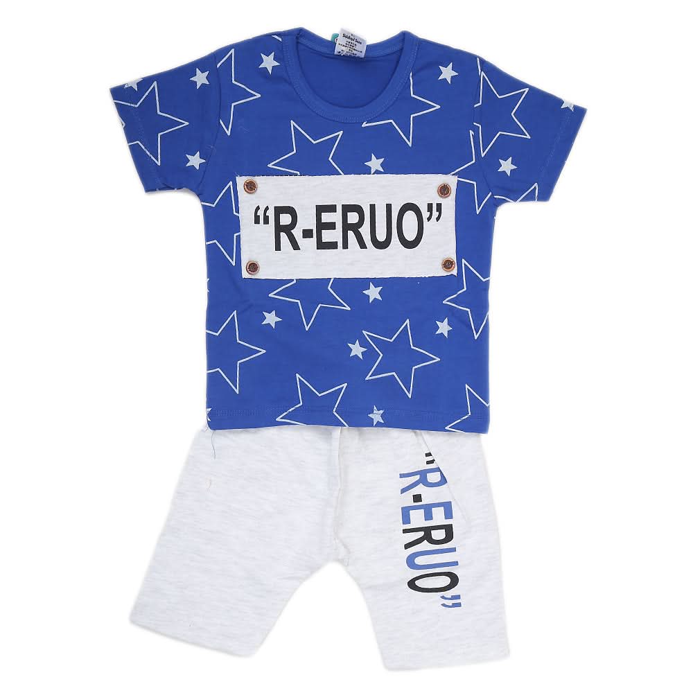 Boys Half Sleeves Suit - Blue, Kids, Boys Sets And Suits, Chase Value, Chase Value