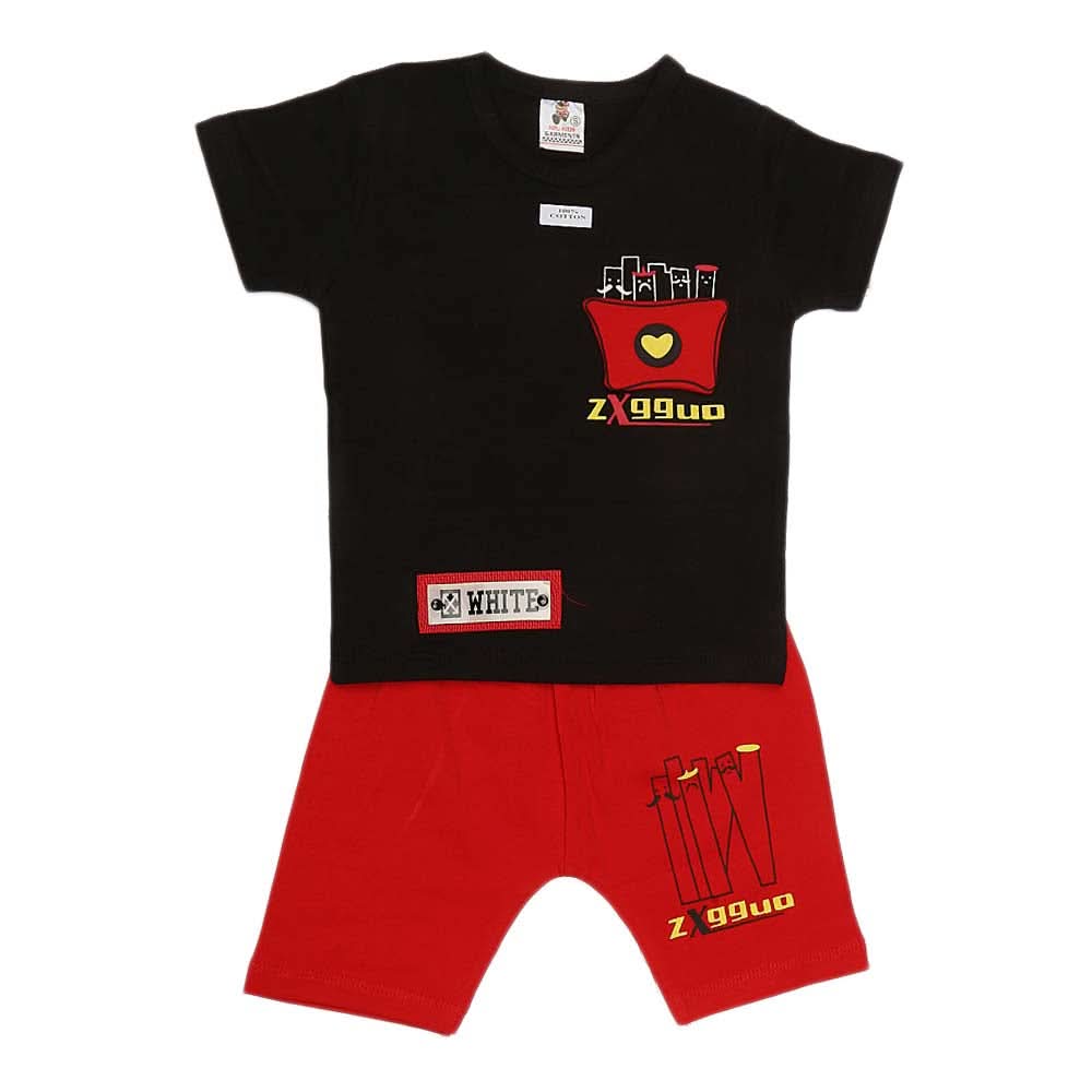 Boys Half Sleeves Suit (2346) - Black, Kids, Boys Sets And Suits, Chase Value, Chase Value