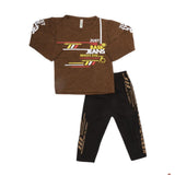 Boys 2 Pcs Suit Full Sleeves - Brown, Kids, Boys Sets And Suits, Chase Value, Chase Value