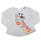 Newborn Girl Full Sleeves T-Shirts - Grey, Kids, NB Girls T-Shirts, Chase Value, Chase Value