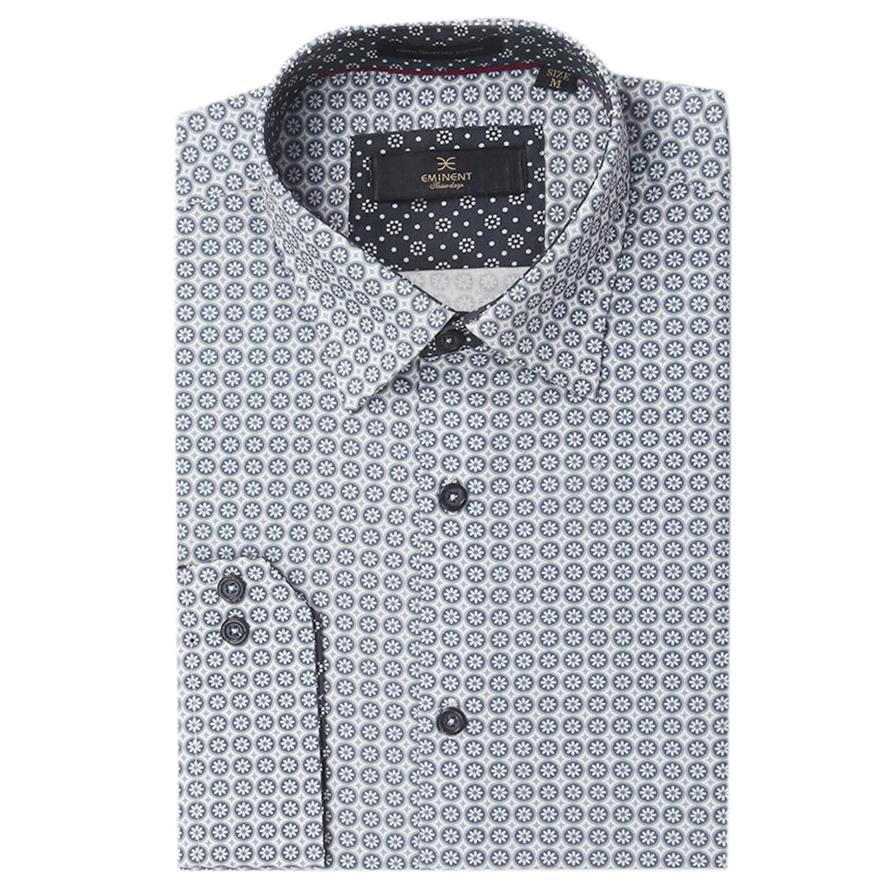 Men's Eminent Saturday Printed Shirt - White, Men, Shirts, Eminent, Chase Value
