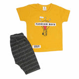 Boys Half Sleeves Suit (2325) - Mustard, Kids, Boys Sets And Suits, Chase Value, Chase Value