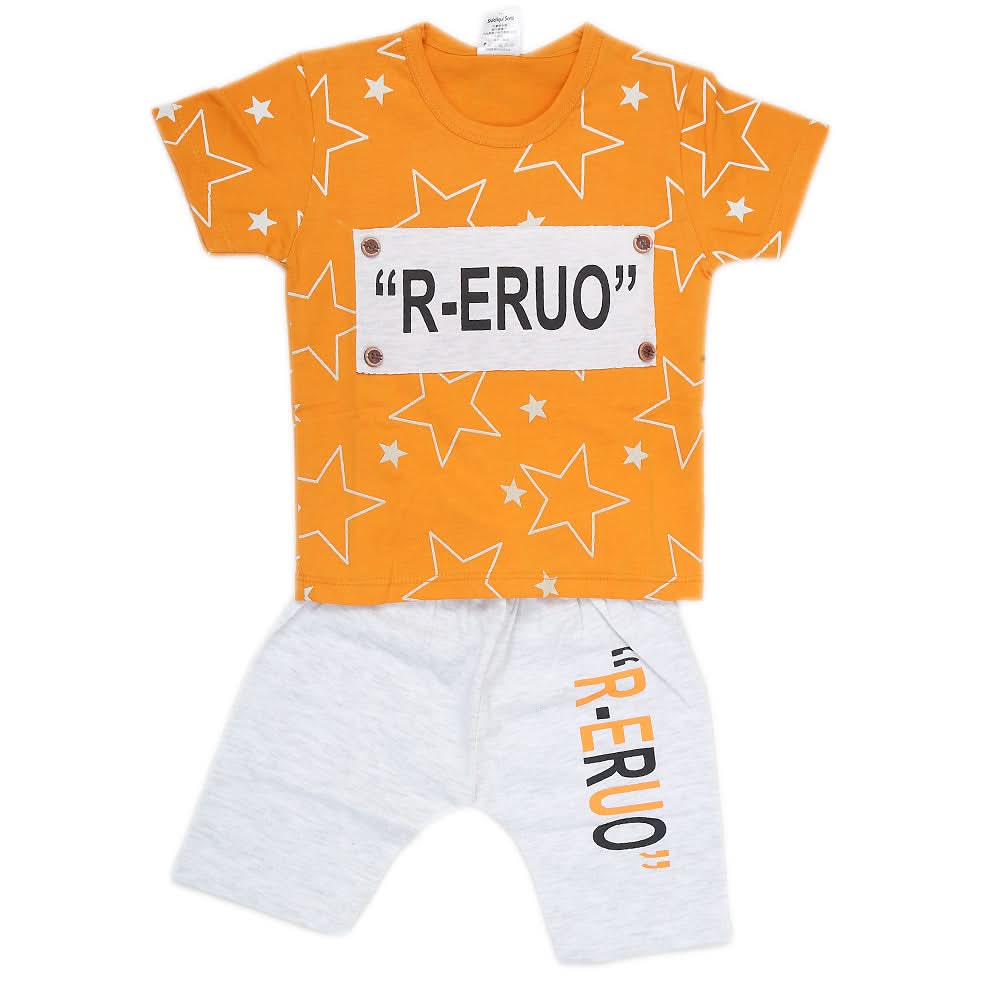 Boys Half Sleeves Suit - Yellow, Kids, Boys Sets And Suits, Chase Value, Chase Value