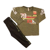 Boys 2 Pcs Suit Full Sleeves - Olive Green, Kids, Boys Sets And Suits, Chase Value, Chase Value