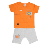 Boys Half Sleeves Suit (2153) - Orange, Kids, Boys Sets And Suits, Chase Value, Chase Value