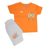 Boys Half Sleeves Suit (2153) - Orange, Kids, Boys Sets And Suits, Chase Value, Chase Value