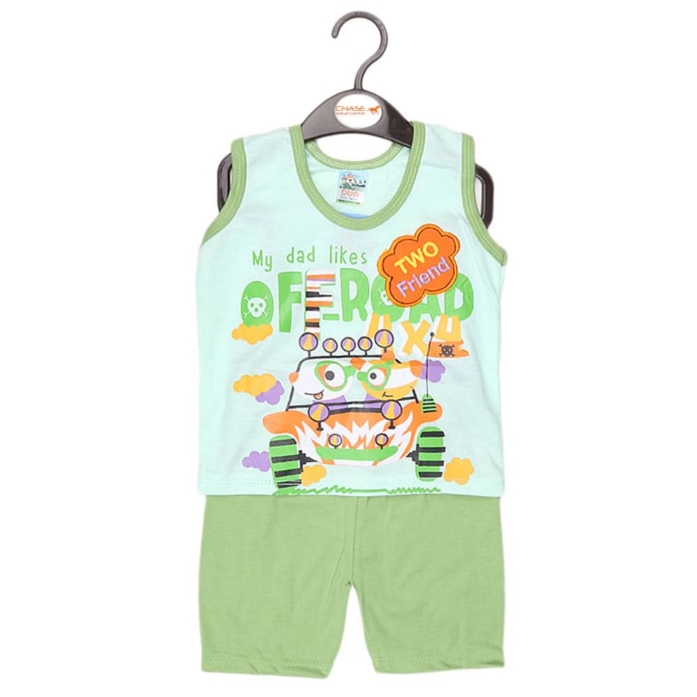 Boys Sando Suit 1946 - Green, Kids, Boys Sets And Suits, Chase Value, Chase Value