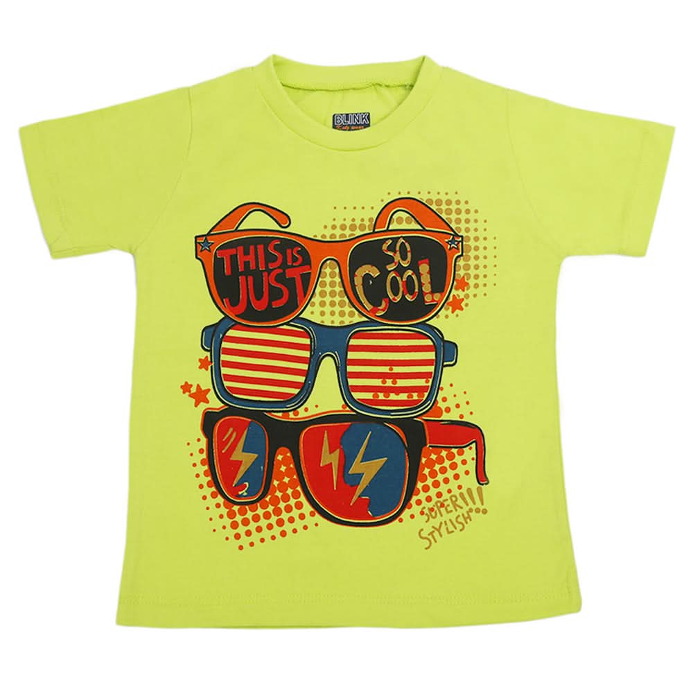 Boys Half Sleeves T-Shirt - Light Green, Boys T-Shirts, Chase Value, Chase Value