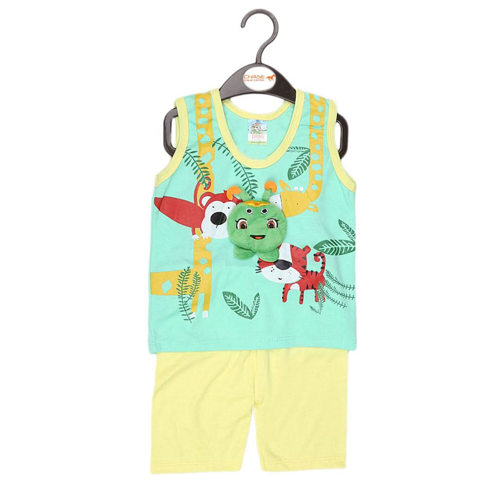 Boys Sando Suit 1936 - Green, Kids, Boys Sets And Suits, Chase Value, Chase Value