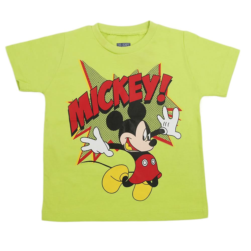 Boys Half Sleeves T-Shirt - Light Green, Boys T-Shirts, Chase Value, Chase Value