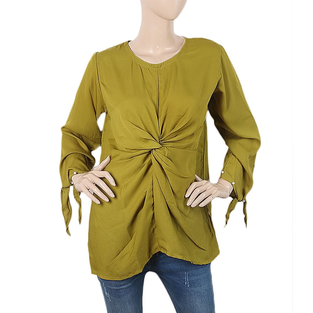 Women's Western Top With Cut Sleeve - Green, Women, T-Shirts And Tops, Chase Value, Chase Value