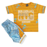 Boys Short Suit - Mustard, Kids, Boys Sets And Suits, Chase Value, Chase Value