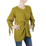 Women's Western Top With Cut Sleeve - Green, Women, T-Shirts And Tops, Chase Value, Chase Value