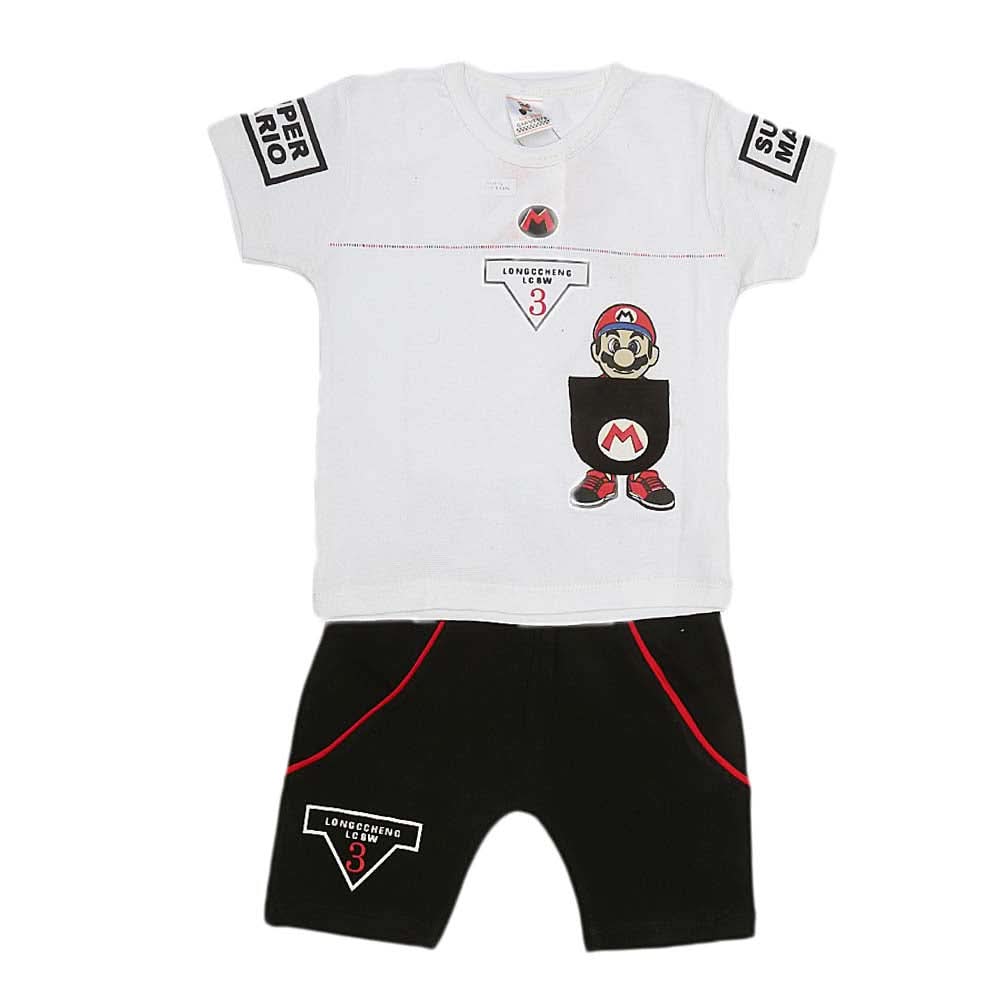 Boys Half Sleeves Suit (2208) - White, Kids, Boys Sets And Suits, Chase Value, Chase Value