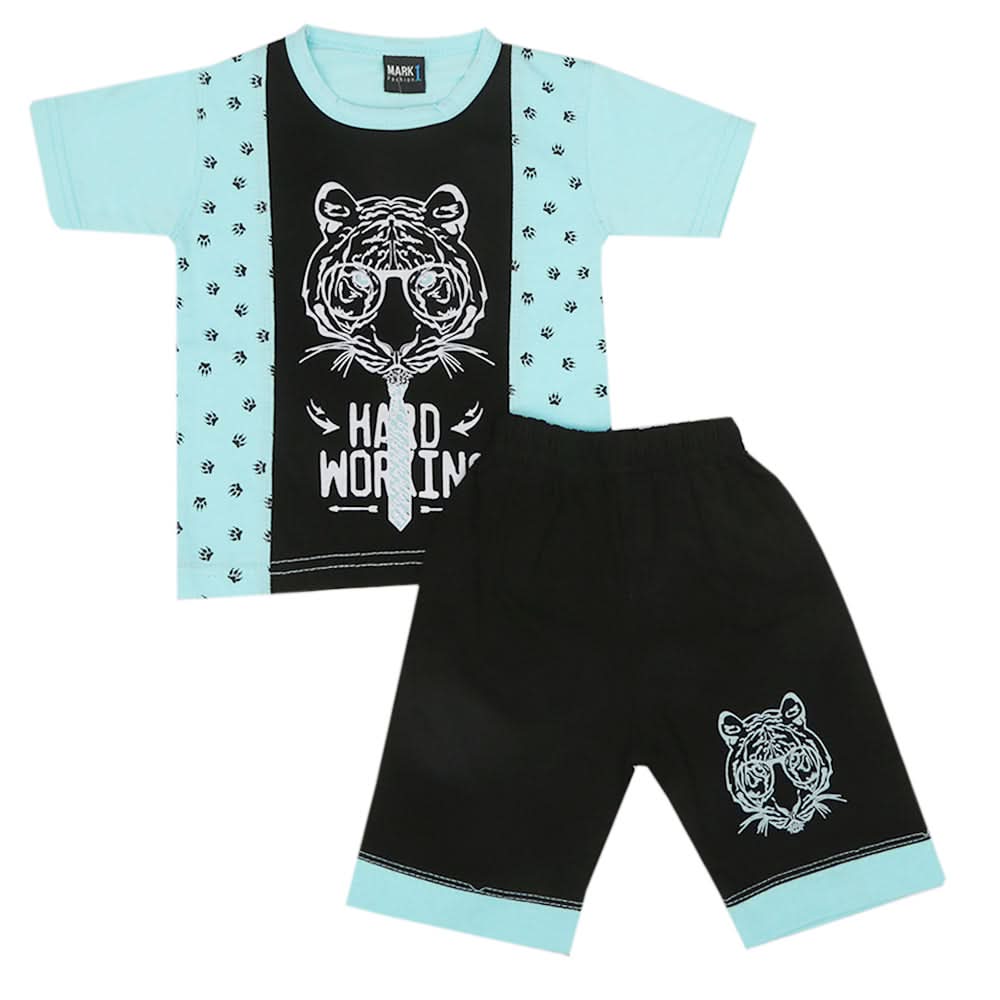 Boys Short Suit - Blue, Kids, Boys Sets And Suits, Chase Value, Chase Value